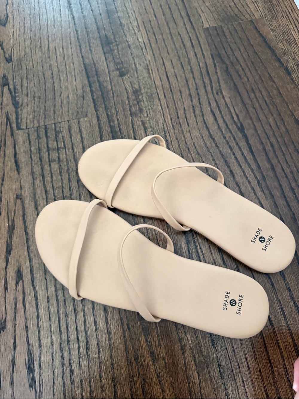 Shade & Shore Blush Nude Double-Strap Slide Sandals